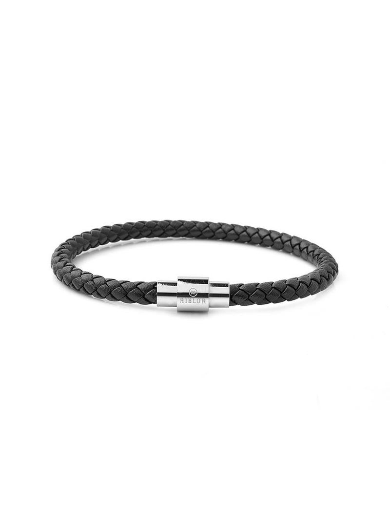 Riblor Vittorio Leather Bracelet Black - Image 1